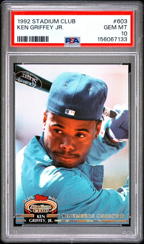 1992 TOPPS STADIUM CLUB #603 KEN GRIFFEY JR. PSA 10