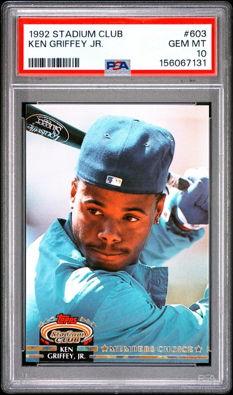 1992 TOPPS STADIUM CLUB #603 KEN GRIFFEY JR. PSA 10 view 1