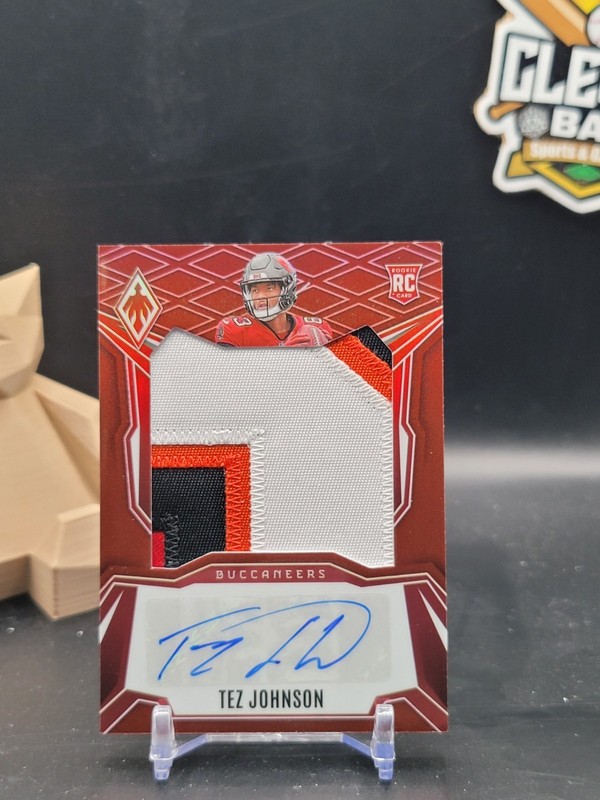 Tez Johnson 2025 Panini Phoenix Jumbo Patch Auto /99 Buccaneers (CBTH)