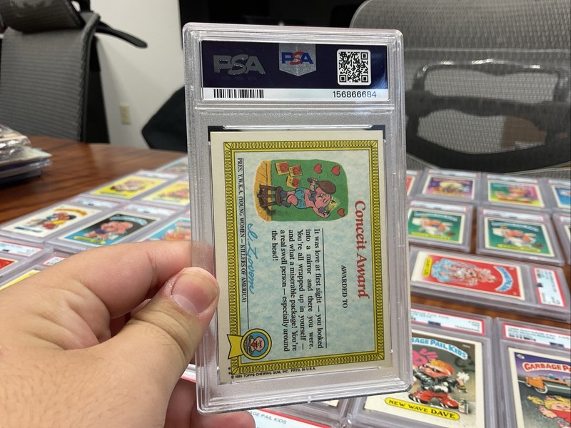 garbage pail kids nerdy norm PSA Graded At 8 view 2