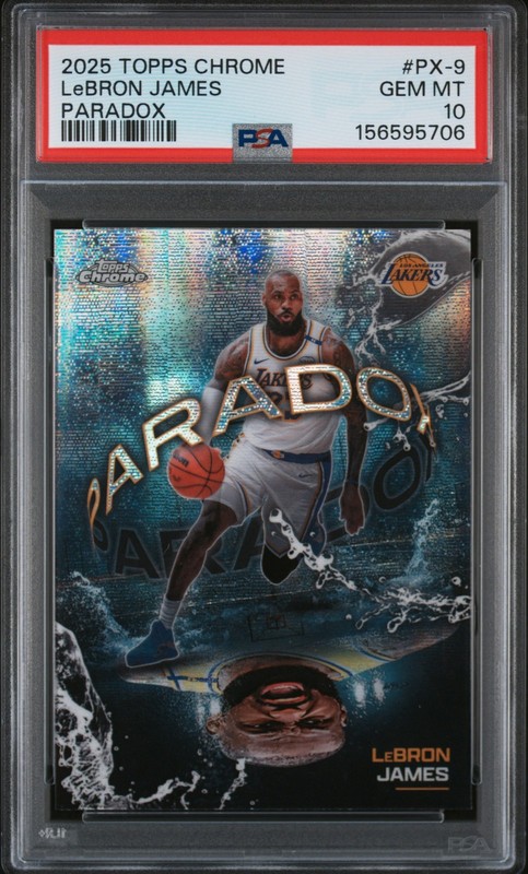 2025 TOPPS CHROME PARADOX #PX-9 LEBRON JAMES PSA 10