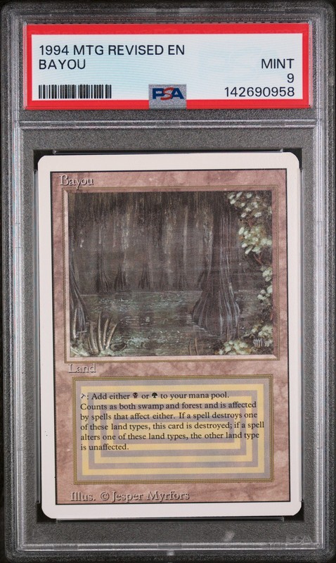 1994 MAGIC: THE GATHERING REVISED EDITION BAYOU PSA 9