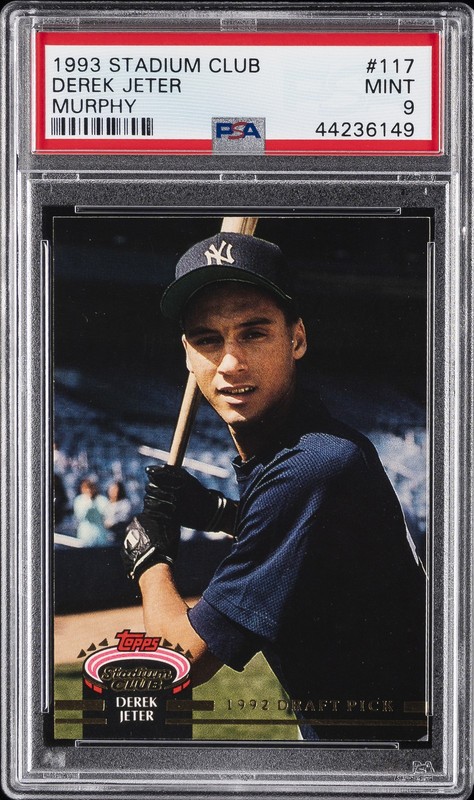 1993 STADIUM CLUB MURPHY #117 DEREK JETER ROOKIE RC PSA 9