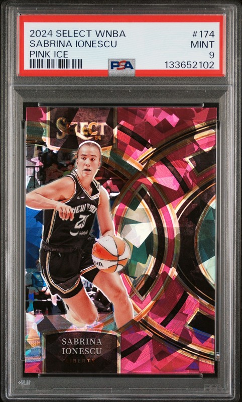 2024 PANINI SELECT WNBA PINK ICE #174 SABRINA IONESCU PSA 9