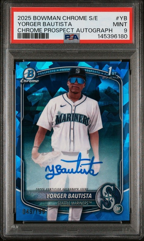 2025 Bowman Chrome S/E Yorger Bautista 1st Bowman Auto /199 PSA 9