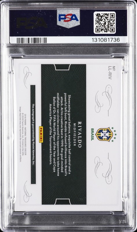2018 NATIONAL TREASURES LASTING LEGACIES AUTO GOLD RIVALDO 8/10 PSA 7 AUTO view 2