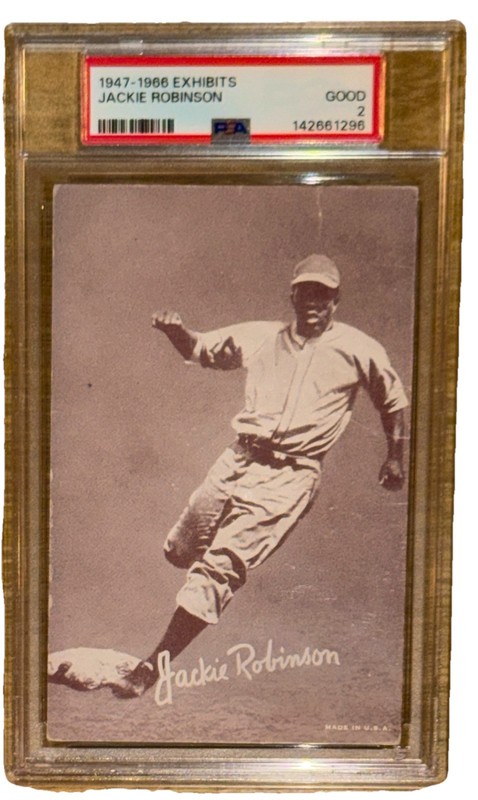 1947-1966 EXHIBITS JACKIE ROBINSON PSA 2 GOOD BROOKLYN DODGERS HOF BASEBALL CARD