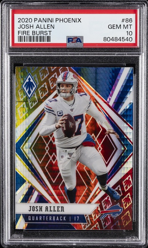 2020 PANINI PHOENIX FIRE BURST #86 JOSH ALLEN PSA 10