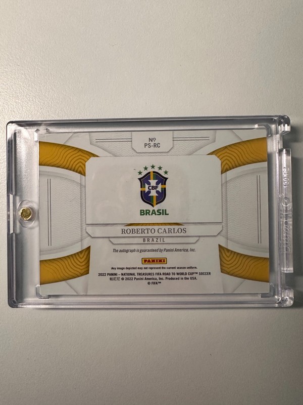 2022 Panini National Treasures Peerless Roberto Carlos Auto /49 view 2