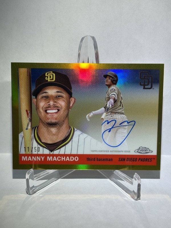 2025 Topps Chrome Platinum Manny Machado AUTO CPA-MM Gold /50 San Diego Padres