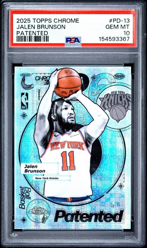 2025-26 Topps Chrome Jalen Brunson Patented SSP #PD-13 Knicks PSA 10 GEM MINT