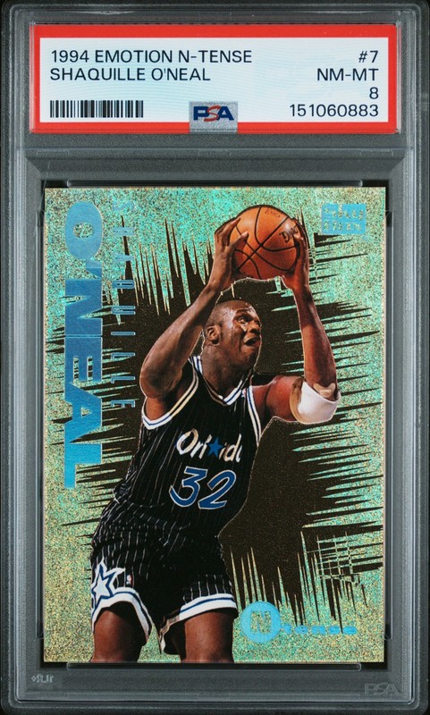 1994 E-Motion N-Tense #7 Shaquille O'Neal PSA 8
