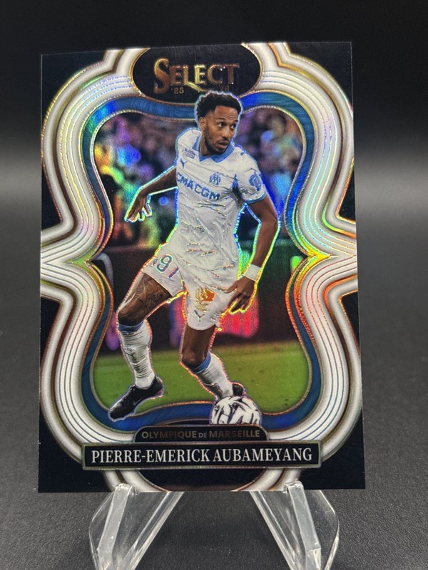 2025-26 Panini Select Ligue 1 Pierre-Emerick Aubameyang White /20 #110 view 1