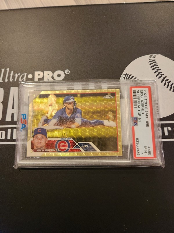 2023 Topps Chrome Sapphire Superfractor 1/1 Nico Hoerner PSA 9 Chicago Cubs SSP