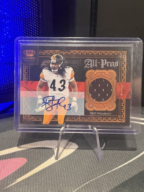 Crown Royale All Pros Troy Polamalu Patch Auto 1/5! Game Used!