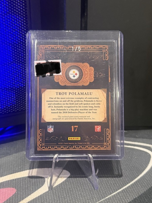 Crown Royale All Pros Troy Polamalu Patch Auto 1/5! Game Used! view 2