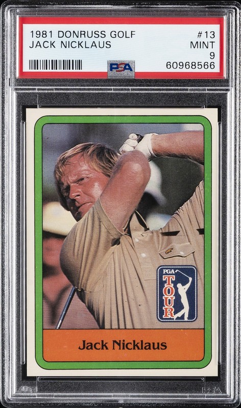 1981 DONRUSS GOLF #13 JACK NICKLAUS PSA 9