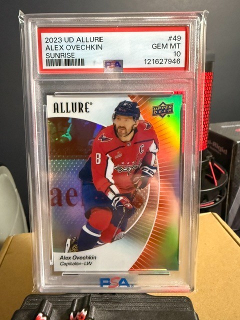 2023-24 Upper Deck Allure - ALEX OVECHKIN - Sunrise - PSA 10 view 1