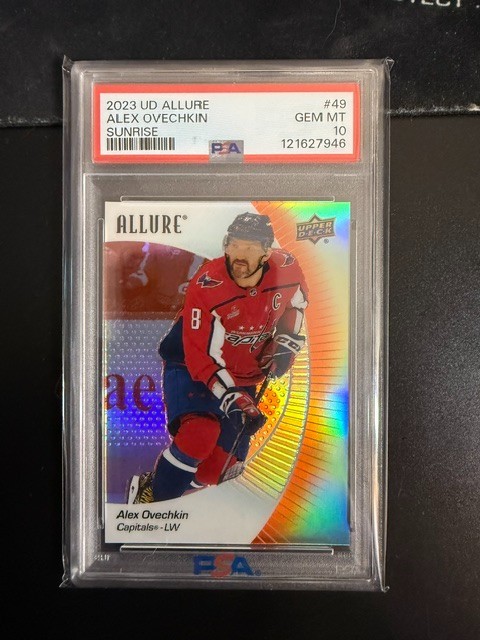 2023-24 Upper Deck Allure - ALEX OVECHKIN - Sunrise - PSA 10 view 2