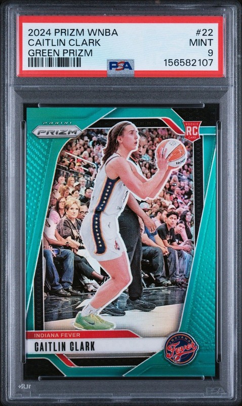 2024 Panini Prizm WNBA - Caitlin Clark #22 Green Prizm (RC) PSA 9