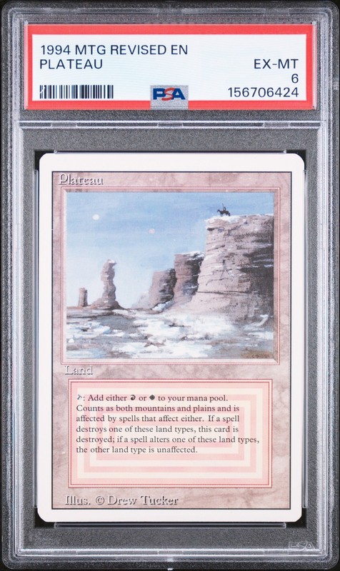 1994 MTG REVISED EDITION PLATEAU PSA 6