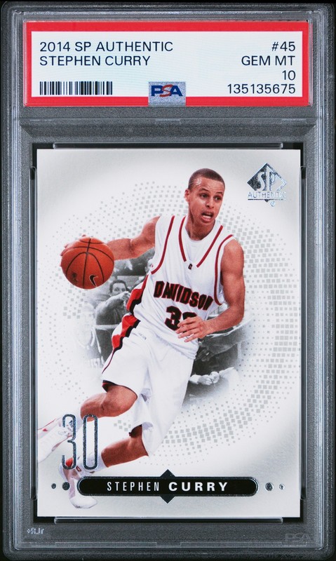 2014 SP AUTHENTIC #45 STEPHEN CURRY PSA 10