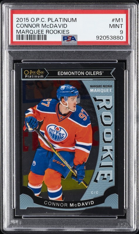 2015 O-PEE-CHEE PLATINUM MARQUEE ROOKIES #M1 CONNOR MCDAVID PSA 9 view 1