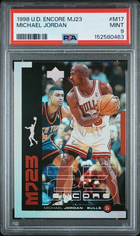 1998 UD ENCORE MJ23 #M17 MICHAEL JORDAN PSA 9