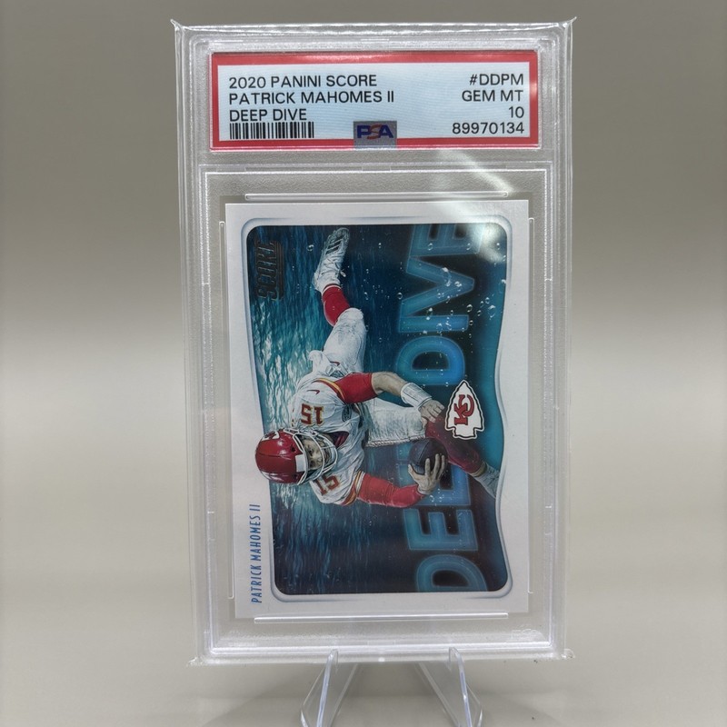 2020 Panini Score Football #DDPM Patrick Mahomes Deep Dive PSA 10