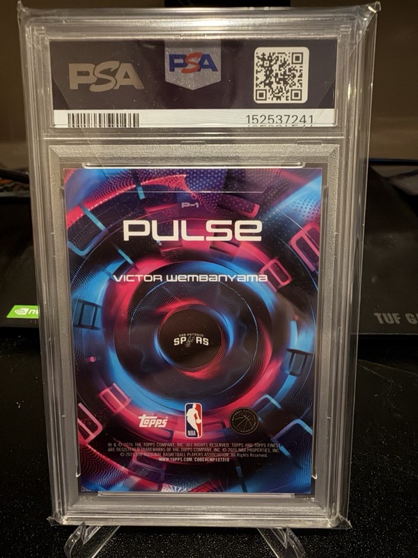 2025-26 Topps Finest Victor Wembanyama Pulse CASE HIT PSA 9 #P-1 view 2
