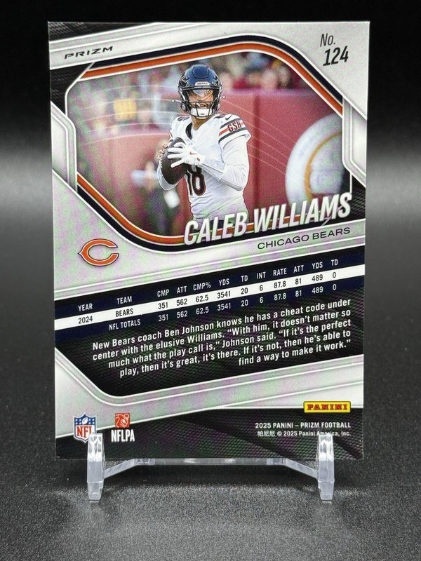 2025 Panini Prizm - Caleb Williams #124 Silver Prizm view 2