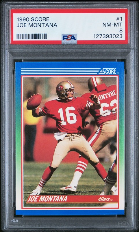 1990 Score Joe Montana #1 PSA 8  San Francisco 49ers