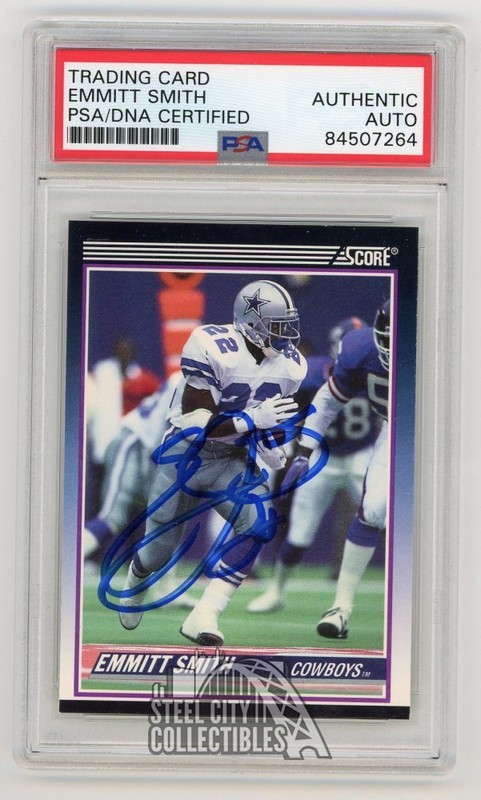 Emmitt Smith 1990 Score Supplemental Autograph Card #101T - PSA/DNA