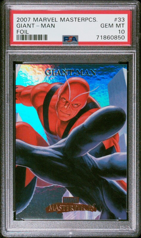 2007 UD Marvel Masterpieces Giant-Man #33 FOIL Superhero PSA 10 Gem Mint
