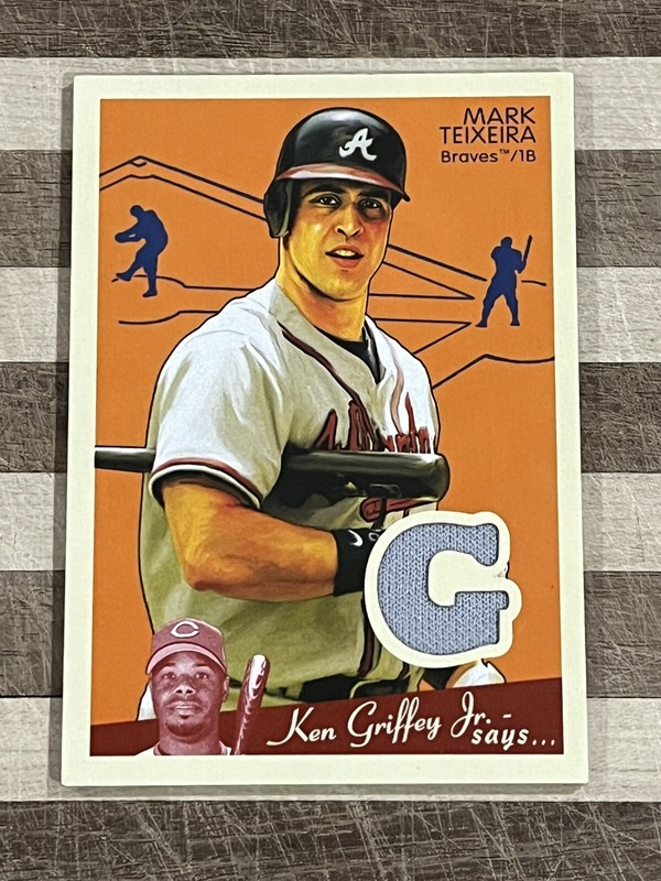 2008 Upper Deck Goudey Baseball Mark Teixeira Game Used Jersey Card #M-MT