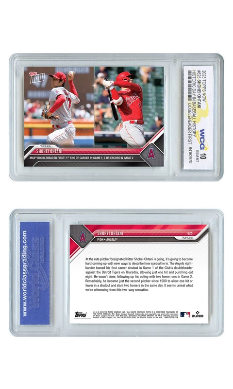 2023 MLB Topps Now SHOHEI OHTANI Historic Doubleheader Card #625- GEM MINT 10