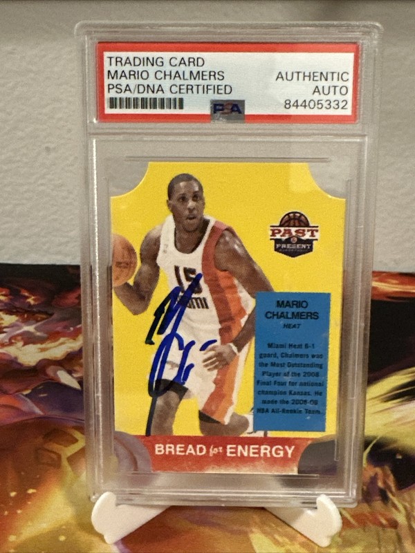 Mario Chalmers Autograph 2012 Panini #8 Miami Heat PSA/DNA Authentic
