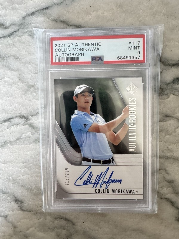 2021 UD SP Authentic Collin Morikawa Future Watch RC Rookie Auto   /299 PSA 9