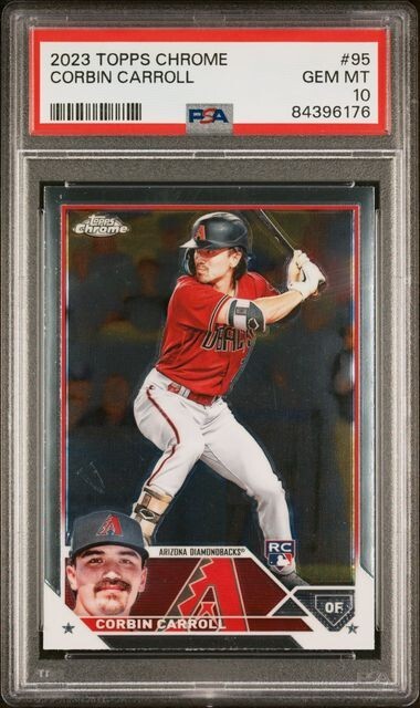 Corbin Carroll 2023 Topps Chrome #95 (RC) PSA 10 view 1