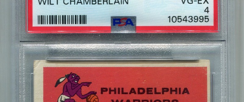 1961 Fleer Wilt Chamberlain Rookie Card PSA 4 Graded Basketball #8 view 2