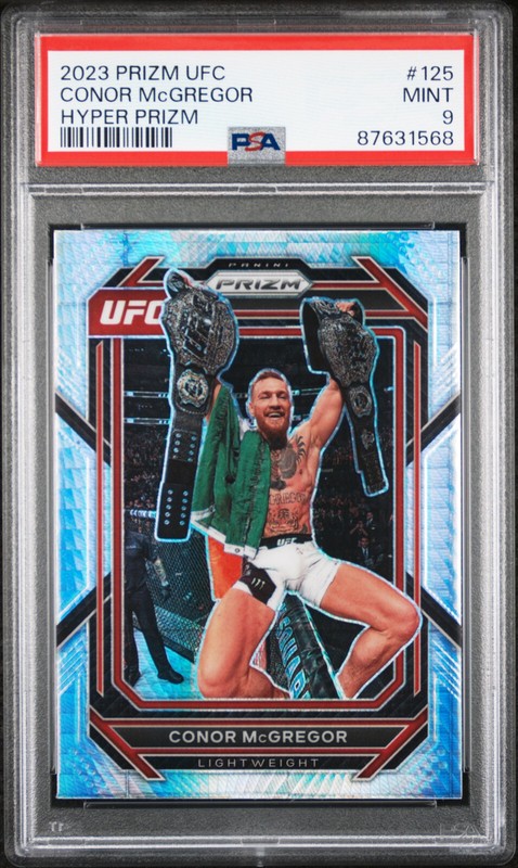 2023 Prizm UFC Conor McGregor Hyper Prizm PSA 9