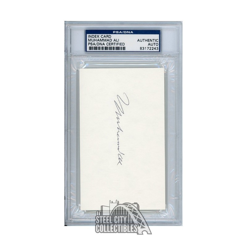 Muhammad Ali Autographed Index Card - PSA/DNA