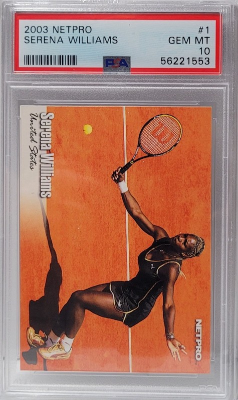 2003 Netpro Serena Williams #1 PSA 10 Rookie Card view 1