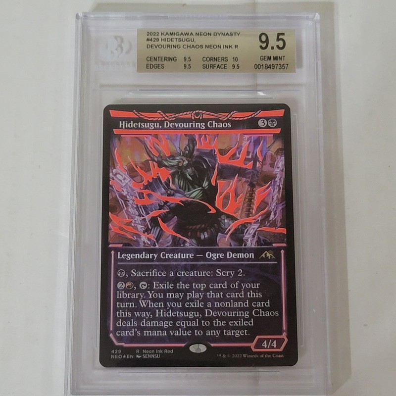 MTG Hidetsugu, Devouring Chaos Neon Ink Red #429 Kamigawa BGS 9.5