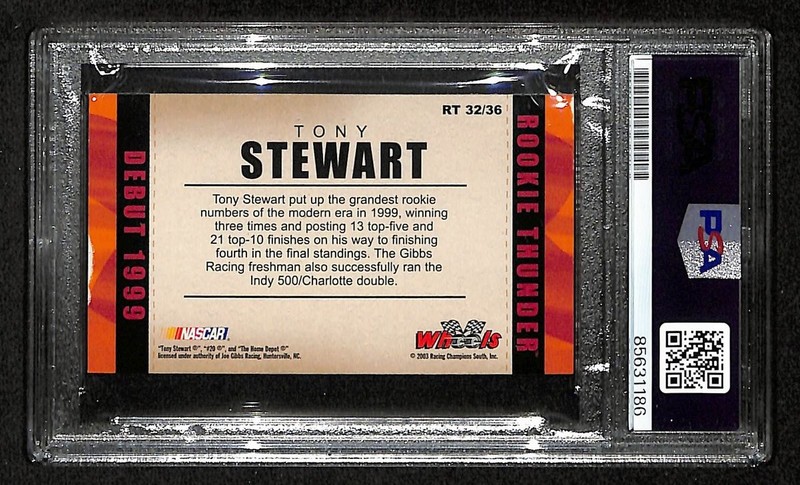 Tony Stewart Signed/Auto 2003 Racing Champions Card #32 PSA/DNA 200478 view 2