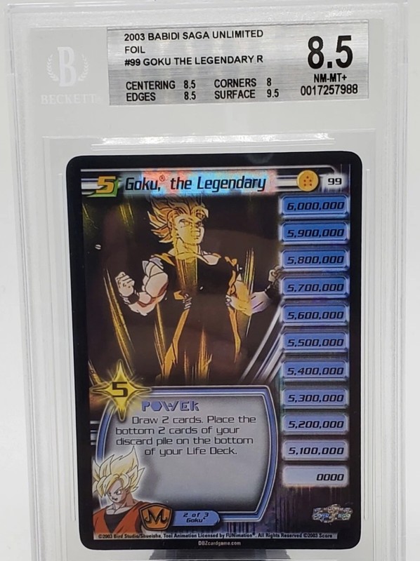 Goku The Legendary 99 Foil 2003 Score Dragon Ball Z CCG Babidi Saga PSA 8.5