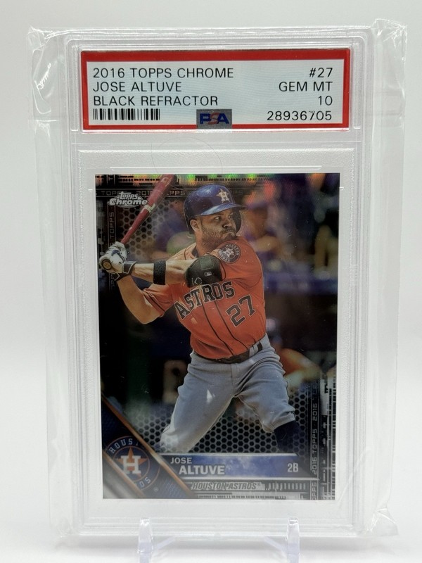 2016 Topps Chrome - Jose Altuve #27 Black Refractor PSA 10 Gem MT