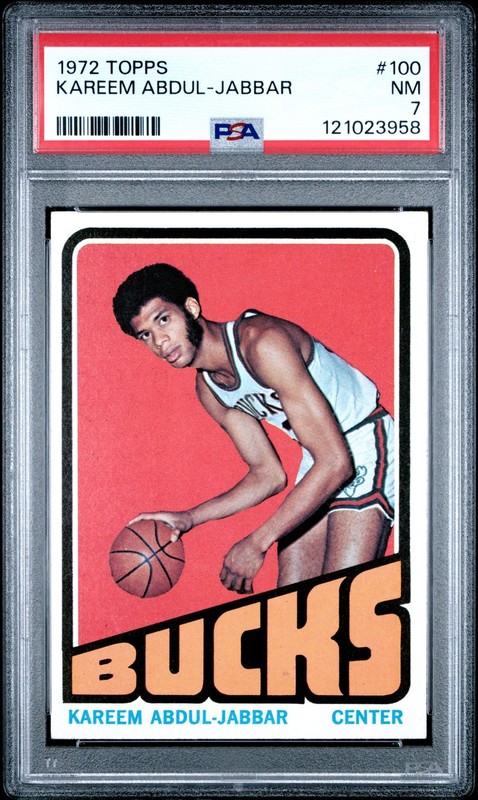1972 Topps KAREEM ABDUL-JABBAR #100 PSA 7 NM