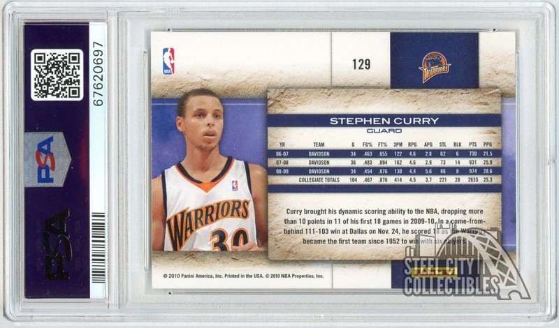 Stephen Curry 2009 Studio Auto "I can do all things" Rookie Card 129 PSA Auth/10 view 2