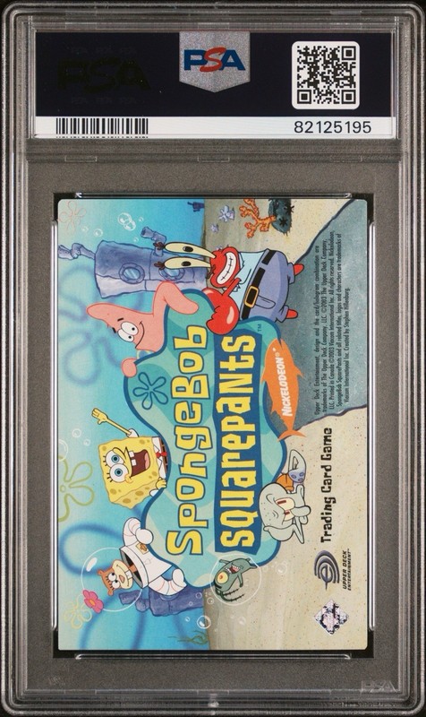 2003 UD SPONGEBOB SQUAREPANTS AQUATIC AMIGOS #001 First Edition PSA 7 ROOKIE RC view 2
